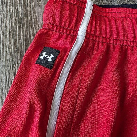 Under Armour Project Rock USA Flag Gym Training Shorts Men's M Red Blue Gold UA - Picture 6 of 12